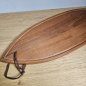 Preview: Großes Fisch-Serviertablett aus Teakholz – 70 cm – Scandinavian Modern / maritime Wanddeko