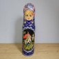 Preview: Russische Flaschen-Matroschka / Flaschenbehälter handbemalt – 33 cm – signiert - Reitermotiv