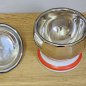 Preview: Alte Butterdose / Kaviarkühler Haesco Schmidt & Co. DDR 50er 60er Jahre Glas Keramik