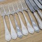 Preview: Antikes HALISO Solingen Tafelbesteck – Jugendstil Art Déco, 100er Silberauflage