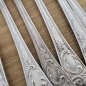 Preview: Antikes HALISO Solingen Vorspeisenbesteck – Jugendstil Art Déco, 100er Silberauflage