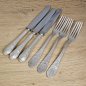 Preview: Antikes HALISO Solingen Vorspeisenbesteck – 6 Teile Jugendstil Art Déco, 100er Silberauflage