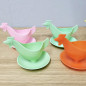 Preview: 6er-Set Sonja Plastik Eierbecher Huhn · Original DDR · 70er · Pastell