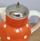 Preview: Wächtersbach Cocoa Pot Haarlem – Décor 2873 Orange Polka Dots | Art Déco Ursula Fesca 1932