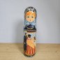 Preview: Russian hand-painted bottle matryoshka / bottle holder – 32 cm – folkloric everyday scene – signed
