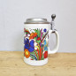 Preview: Villeroy & Boch Acapulco Bierkrug mit Zinndeckel – 1970er