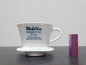Preview: Melitta Quick-Filter 101 German imperial patent oval plate, blue lettering, cup filter from Melitta, coffee filter 30s