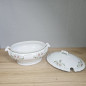 Preview: Jugendstil Terrine mit Deckel, florales Dekor, um 1910