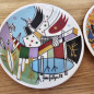 Preview: 2 Lufthansa Vintage Porzellan Untersetzer, 80er