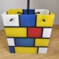 Preview: Postmodern Pendant Lamp in Piet Mondrian Style – Memphis Era, 1980s