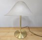 Preview: Peill & Putzler Tischlampe Modell 72076 mit schwerem Strukturglas-Schirm, Hollywood Regency / Mid-Century