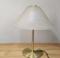 Preview: Peill & Putzler Tischlampe Modell 72076 mit schwerem Strukturglas-Schirm, Hollywood Regency / Mid-Century
