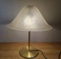 Preview: Peill & Putzler Tischlampe Modell 72076 mit schwerem Strukturglas-Schirm, Hollywood Regency / Mid-Century
