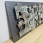 Preview: Große Brakelmann & Becker Wandlampe, Schiefer & Keramik, Brutalismus, 1970er Jahre -