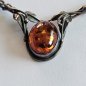 Preview: Baltisches Ostseebernstein Collier 925 Silber – Gdansk/Danzig Polen  – Vintage Bernsteinschmuck