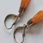 Preview: Vintage Bernstein Ohrringe 925 Silber – Ostseebernstein – 70er/80er Jahre
