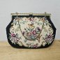 Preview: Vintage Gobelin Handtasche 60er Jahre mit Needlepoint Stickerei in Handarbeit