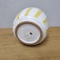 Preview: Vintage Keramikvase Strehla Form 1518 – gelb weiß gestreift – DDR 60er