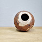 Preview: Studio-Keramik Kugelvase von Tove/Jørgen Hørberg, Bornholm, ca. 13 cm. Handgefertigt, 1960er/70er