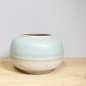 Preview: Scheurich Vase 551-13 · Mintgrün & Beige · Postmodern · West German Pottery 80er Jahre