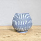 Preview: Schlossberg Vase 238-9 Blau-Weiß – 50er Vintage