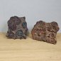 Preview: 2 antique wood textile printing blocks / hand carved fabric print stamps / folk art