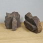 Preview: 2 antique wood textile printing blocks / hand carved fabric print stamps / folk art