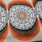 Preview: 2 große Vintage Gardinenschals 70er Jahre – Flower Power Vorhänge mit großem Blumenmuster – Dekoplus