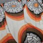 Preview: 2 große Vintage Gardinenschals 70er Jahre – Flower Power Vorhänge mit großem Blumenmuster – Dekoplus