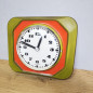 Preview: VDO ceramic kitchen clock, 1970s, green-orange, Junghans quartz