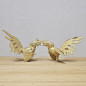 Preview: Vintage Gold-Colored Fighting Roosters · Metal Casting · 1960s/70s
