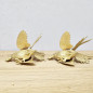 Preview: Vintage Gold-Colored Fighting Roosters · Metal Casting · 1960s/70s