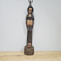 Preview: Handgeschnitzte Mönchsfigur als Wandkerzenhalter aus Holz