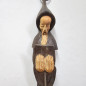 Preview: Handgeschnitzte Mönchsfigur als Wandkerzenhalter aus Holz