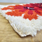 Preview: 70er Jahre Wandteppich Handgeknüpft – Orange, Rot & Creme