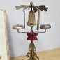 Preview: Vintage East German Christmas Chime • Metal Carousel Pyramid with Lauscha Glass Ornaments (1950s, boxed)