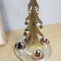 Preview: Vintage East German Christmas Chime • Metal Carousel Pyramid with Lauscha Glass Ornaments (1950s, boxed)