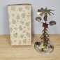 Preview: Vintage East German Christmas Chime • Metal Carousel Pyramid with Lauscha Glass Ornaments (1950s, boxed)