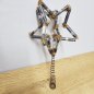 Preview: Antike Gablonzer Baumspitze mit 3D-Stern & Tinselspitzen, 1920er Jahre
