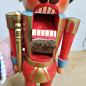 Preview: Vintage Erzgebirge Nutcracker King – 1970s turned wood art, 36.5 cm