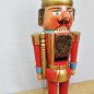 Preview: Vintage Erzgebirge Nutcracker King – 1970s turned wood art, 36.5 cm