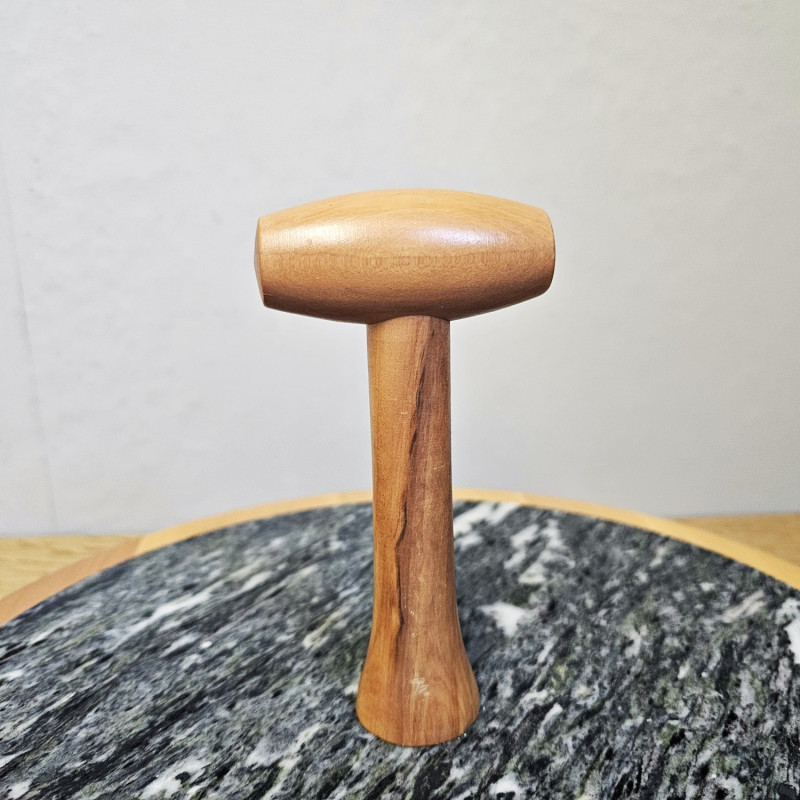 Digsmed Käseplatte / Drehteller mit Griff – Teak, 1970er, Dänemark