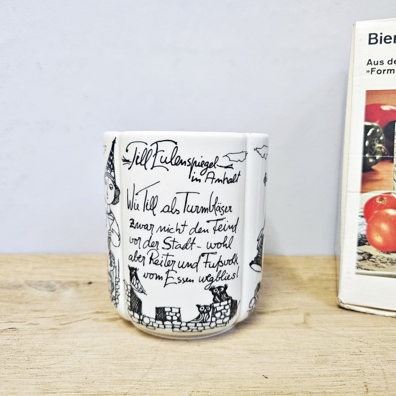 Rosenthal Bierkrug Till Eulenspiegel in Anhalt– Björn Wiinblad 1975 – Originalkarton