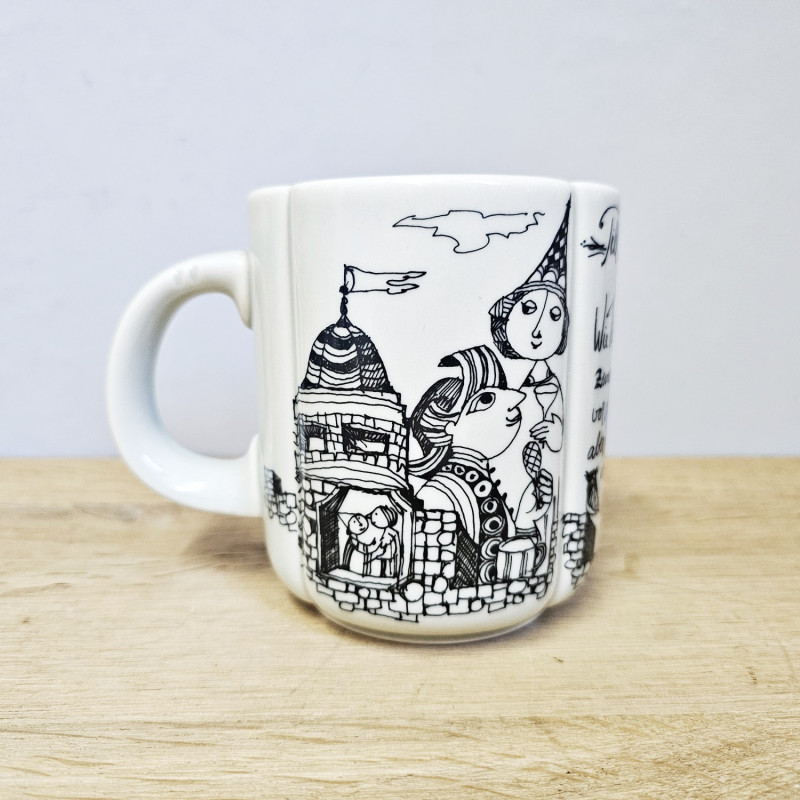 Rosenthal Bierkrug Till Eulenspiegel in Anhalt– Björn Wiinblad 1975 – Originalkarton