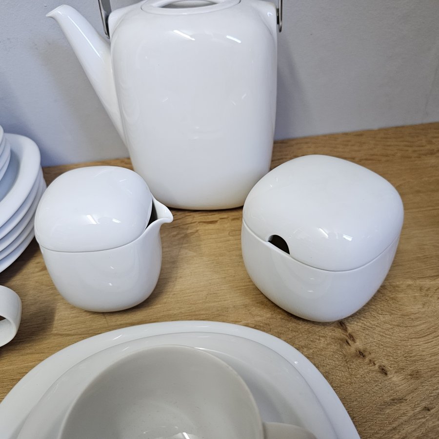 Kaffeeservice Rosenthal Suomi weiß  für 6 Personen , Design Timo Sarpaneva 70er Jahre