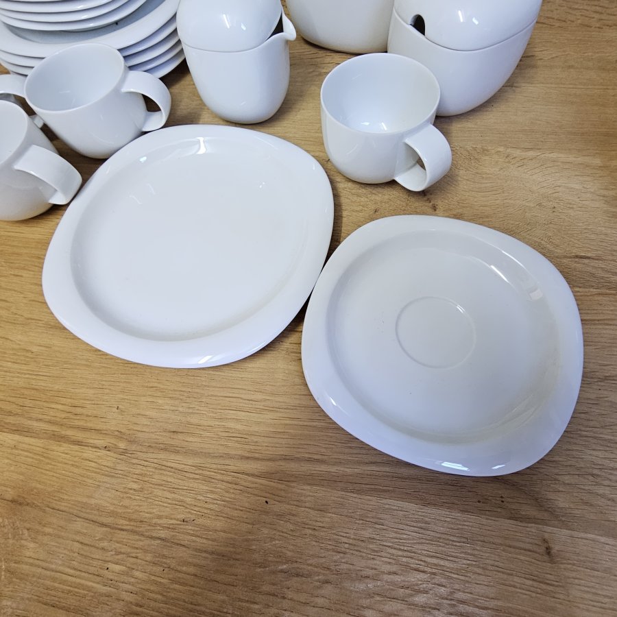 Kaffeeservice Rosenthal Suomi weiß  für 6 Personen , Design Timo Sarpaneva 70er Jahre