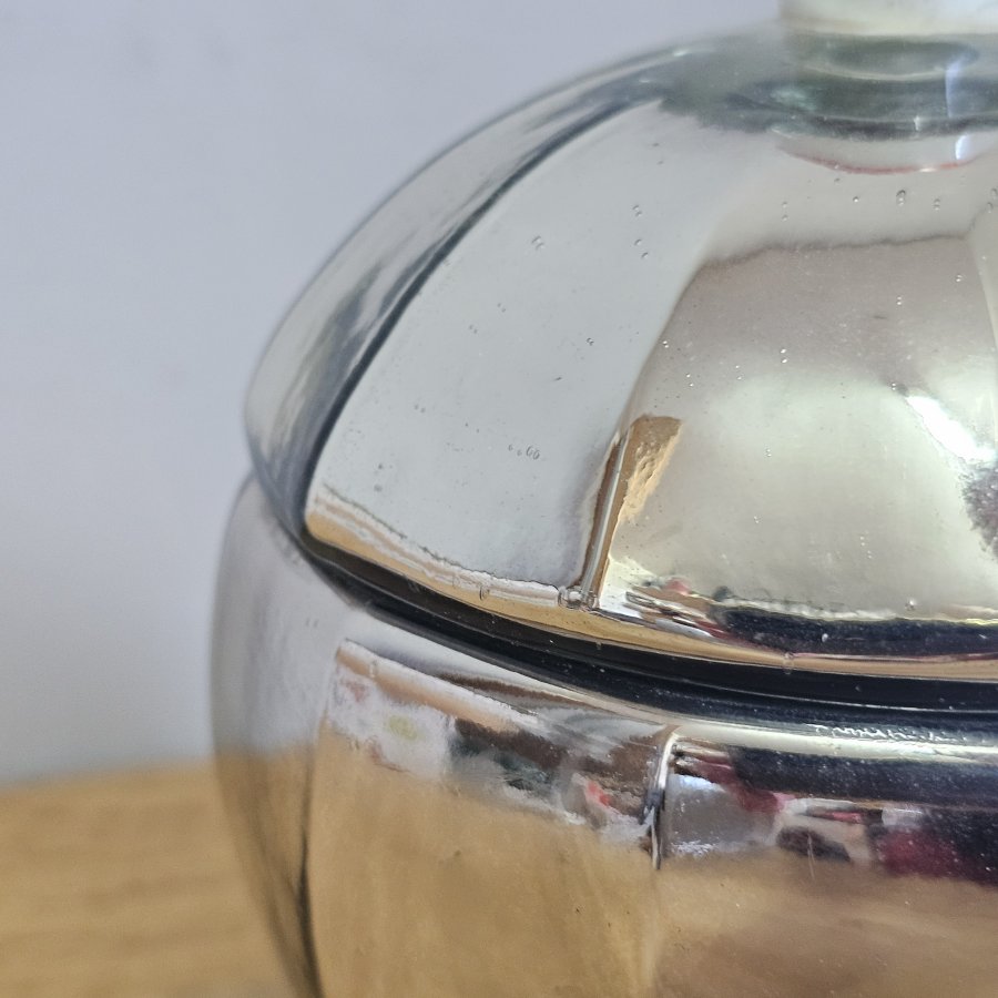 Alte Butterdose / Kaviarkühler Haesco Schmidt & Co. DDR 50er 60er Jahre Glas Keramik