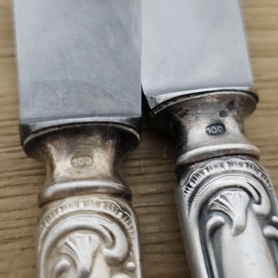 Antikes HALISO Solingen Tafelbesteck – Jugendstil Art Déco, 100er Silberauflage