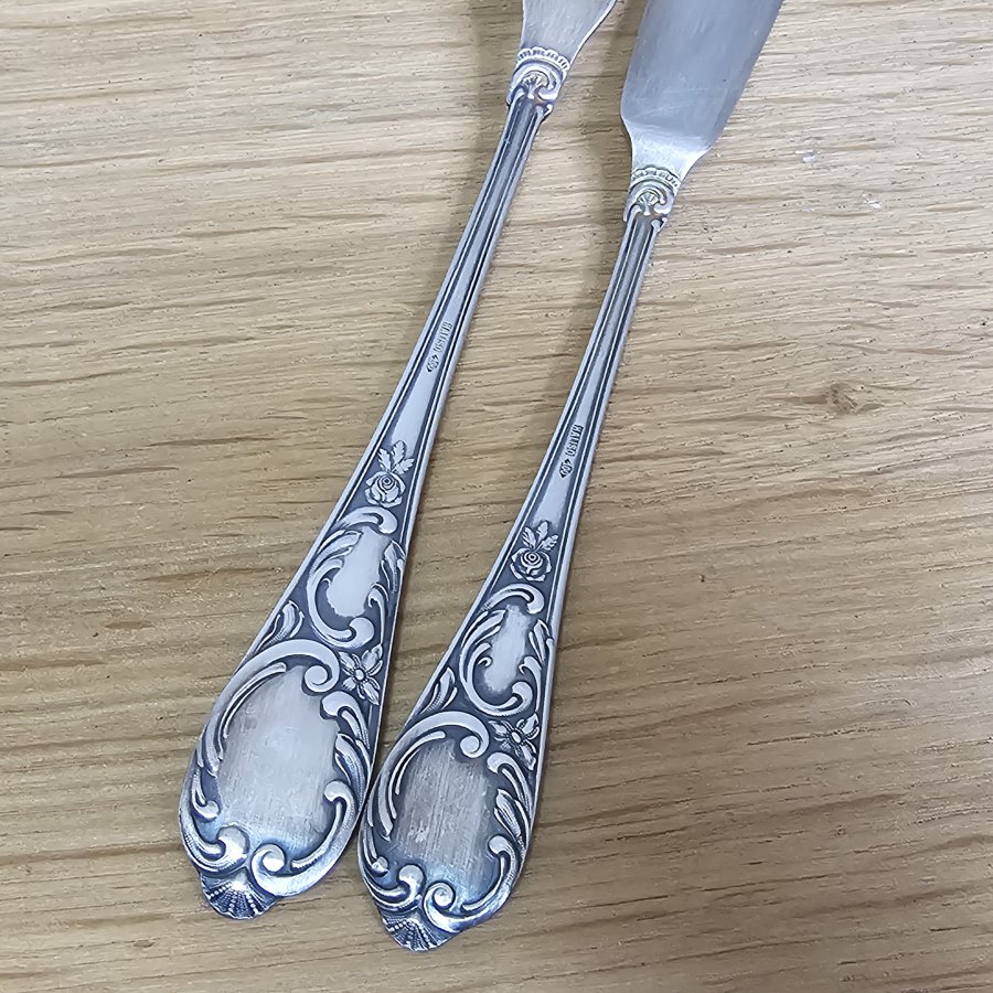 HALISO Solingen Servierset mit Serviermesser und Vorlegegabel – versilbert 100