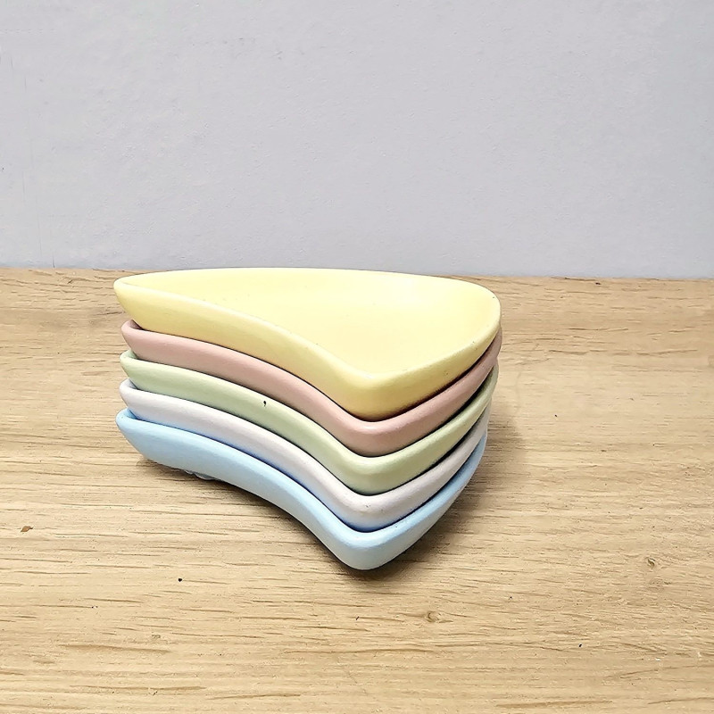 Cortendorf · 5er-Set Dip Schälchen · pastell · 50er Jahre · Form 5314 · Vintage